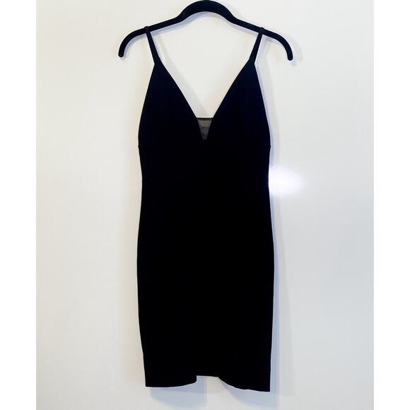 Alice + Olivia Black Jean Lace Insert Mini Dress - Picture 3 of 9